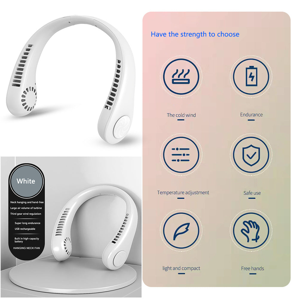 Hanging Neck Fan Portable Cooling Fan USB